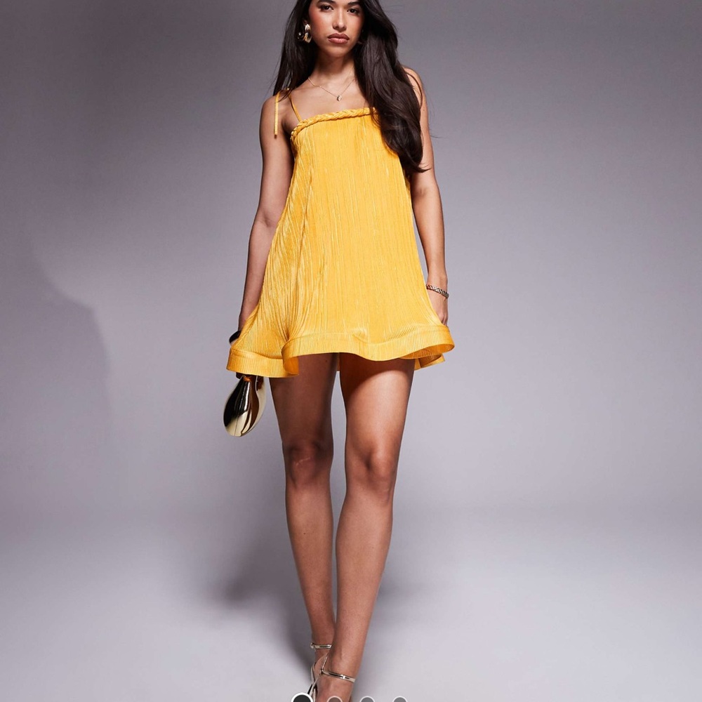 NEW ASOS Chic Yellow Mini Dress